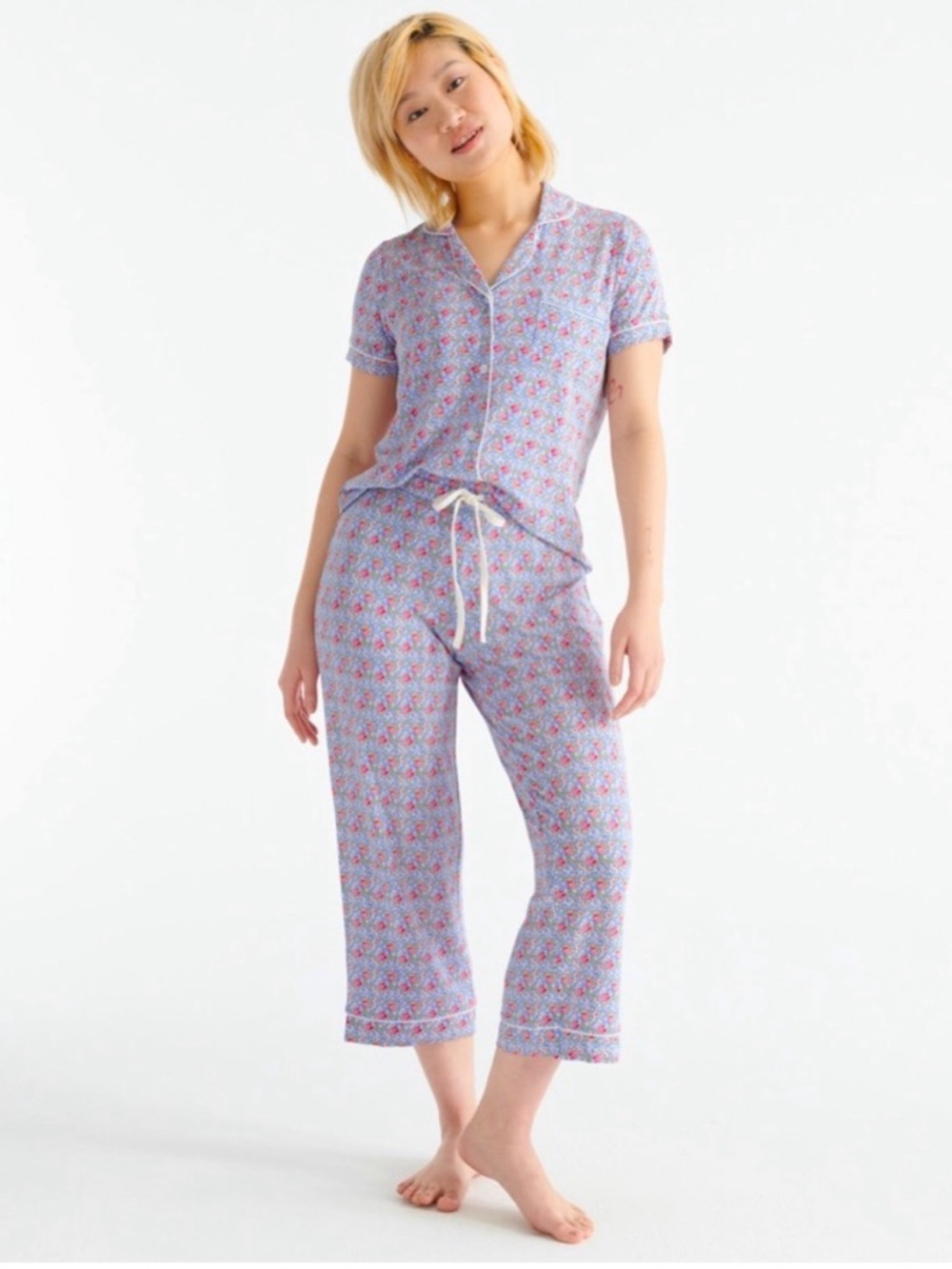Knix x Betsey Johnson cropped sleep set size medium